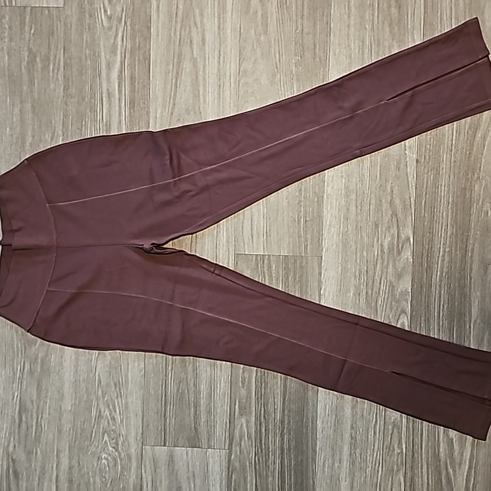 NWT, The Drop Chocolate Brown Uma Ponte pull-on split hem leggings, Size Medium - Picture 6 of 14